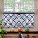 HOMETITUTE Privacy Window Film Decorative Glass Door Cling Static Cling Window Film Textured Frosted Window Covering for Bathroom Kitchen Entryway Anti UV Adhesive Free 39.3x17.7 Inch