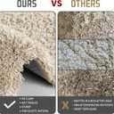 Yimobra Toilet Rugs U Shaped 24x20, Ultra Soft and Water Absorbent Bath Mats, Non Slip Fluffy Luxury Microfiber Contour Bath Rugs for Toilet, Dry Quick, Machine Washable, Light Beige and White