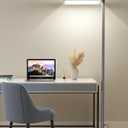 77" LED Floor Lamp 4000K Modern Floor Lamp for Office Dimmable Eye-Care Standing Lamp 100W Floor Lamps for Reading Natural Daylight Floor Reading Lamps for Kids Bedroom Living Room Grey