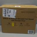 Weatherproof Heated Cat House for Outdoor in Winter, Heated Cat Bed Kitty Shelter with Cat Heating Pad, Insulated & Safe Escape Door, Warm House for Outside Stray Cat(Green, 12.6"x16.5"x16.9")