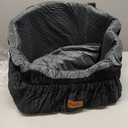 Vivifying Dog Car Seat for Small & Medium Dogs, Detachable & Washable Booster Seat for Pets Up to 30lbs, Travel Bed with Storage Pockets and Safety Belt  Gray&Black