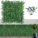Artificial Grass Wall Panel Backdrop,10" X 10" 12P(8.4 sqft) UV-Anti Greenery Boxwood Panels for Indoor Outdoor Green Wall Decor & Ivy Fence Covering Privacy