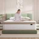 Firm King Mattress, [Enhanced] 12 Inch King Size Hybrid Mattress with Gel Memory Foam & Independent Pocket Springs, Pressure Relief, Strong Edge Support, 365-Night Trial, CertiPUR-US (White)