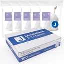 Loveishere 100 Count Custom Fit Trash Bags, Compatible with Simplehuman Code J, 30-45 Liter / 8-12 Gallon Drawstring Trash Bags, Tear-Resistant White Trash Can Lining for Kitchen, Office & Bathroom
