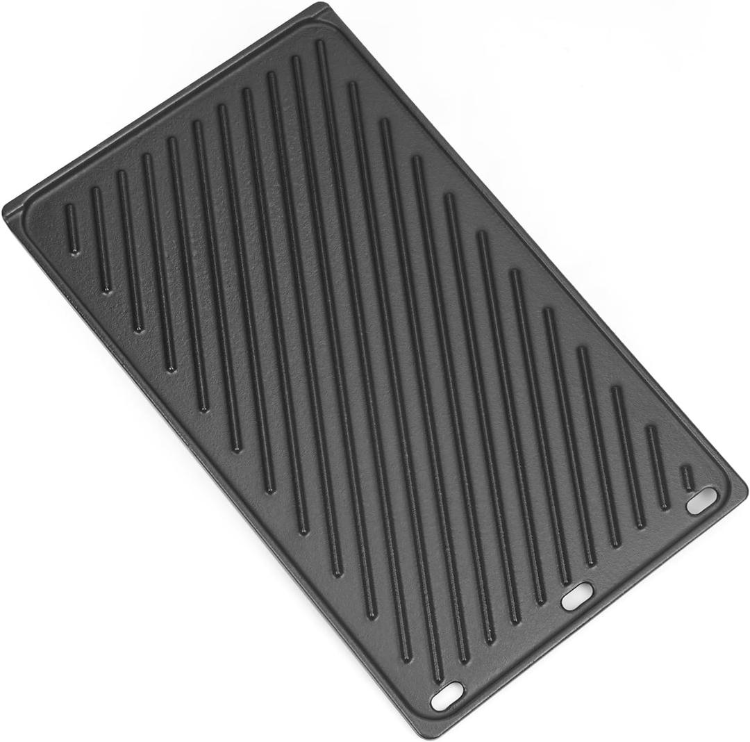 Onlyfire Reversible Cast Iron Griddle Replacement for Weber 7637, Grill Cooking Griddle for Weber Spirit I & II 200 Series (with Front-mounted Control)
