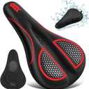 Bike Seat Cushion Gel Padded Bike Seat Cover Extra Soft Comfy for Men Women Comfort,with Peloton Stationary, Exercise, Mountain Bikes, Road & Electric