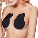 Zacca Adhesive Bra, 2 Pairs Breast Lift Tape Lift Up Invisible Bra Nippleless Covers Sticky Bras Silicone Breast Lift Pasties, S/M