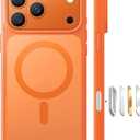 TORRAS Magnetic Shockproof for iPhone 17 Pro Case, Camera Control, Fit for MagSafe, MilitaryGrade Protection, Translucent Slim Case for iPhone 17 Pro Phone Case AntiFingerprint, Cosmic Orange
