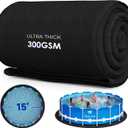 15FT Thickened Round Pool Liner Pad for Above Ground Swimming Pools, Heavy Duty Seamless Comfort Pool Mat, Puncture Protection, Extend Liner Life