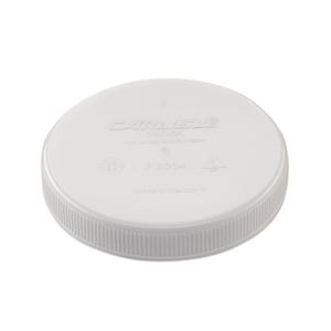 Carlisle FoodService Products Stor N' Pour Bottle Caps Lids with Stacking Ridge for Bar, Kitchen, And Restaurants, Plastic, 3.5 Inches, White, (Pack of 12)