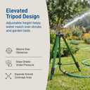 Orbit Tripod Lawn Zinc Impact Sprinkler - 360 Degree Rotating Yard Sprinkler with Adjustable Height - Heavy-Duty Zinc - High-Pressure Nozzle - for Large Lawn Coverage - 56667