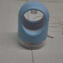 Quiet & Safe Indoor Fruit Fly Trap, Fan-Powered Insect Catcher for Kitchen - Kills Gnats, Mosquitoes, Moths, Flies with Light & Sticky Glue, Child and Pet Friendly (Blue)