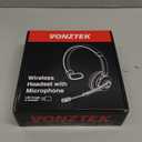 Wireless Headset with Microphone Noise Cancelling, 5.0 Bluetooth Headset with Mic Mute & USB Dongle, Wireless Headphones for Cell Phone PC Computer Call Center Office Teams Work Meetings (Champagne Gold & White)