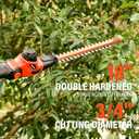 MAXLANDER 8 Inch Pole Saw and 18 Inch Pole Hedge Trimmer, 2-in-1 Cordless Pole Saws for Tree Trimming, 15-Feet MAX Reach, 16ft/s Speed, 20V Pole Chainsaw with 2.0Ah Battery & Charger