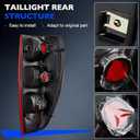 Headlights Tail Lights Combo Compatible with 2004-2012 Chevy Colorado/GMC Canyon, 2006-2008 Isuzu I-Series - Headlamp Taillight Replace GM2502234, GM2503234 and GM2801164, GM2800164