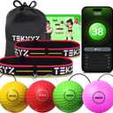 TEKXYZ Reflex Ball Family Pack with Counter App | Online Community for Boxing Ball, Ideal for Coordination, Punching, Stress Relief, Home Workouts & Fitness | Stocking Stuffer Gift for All Ages
