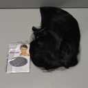 karlery Men Long Wave Black Wig Gaston Colonial Wig Halloween Costume Cosplay Wig