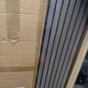 Grey Rubber Wood Veneer Acoustic Panels (2-Pack), 47.2" x 23.6" | Real Wood Surface Sound Absorbing Wall Panels, Waterproof Slat Paneling, Easy Glue or Screw Installation
