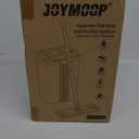 JOYMOOP Mop and Bucket Set with Wringer, Dust Mops for Floor Cleaning, Wall Cleaner with Long Handle,Wet and Dry Use - 3 Microfiber Mop Pads (White Bucket #2124 + 60" Flat Mop + 8 Pads)