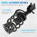 ILONPA 172509 172510 Front Struts Shocks for 2009-2019 Dodge Journey 3.6L V6 Engine (Exc. 4CYL Engine), w/Coil Springs Strut Shock Absorbers Assembly 2010 2011 2012 2013 2014 2015 2016 2017 2018
