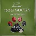 EXPAWLORER 6PCS Anti-Slip Dog Socks to Prevent Licking Paws,Dog Shoes for Hot Pavement,Best Paw Protector Traction Control on Hardwood Floor,Dog Booties for Puppy Small Medium Large Senior Dogs (Red)