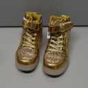 IGxx LED Light Up Shoes for Kids High Top Sneakers Lights Shoes for Boys Girls Unisex USB Charging Flashing Luminous, Size 34