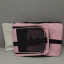Cat Carriers Soft-Sided,Pet Carrier for Small Cats Dogs Puppies up to 1-15 LBS,TSA Airline Approved, (Medium,Pink) (17.0"L x 11.0"W x 11.0"H)
