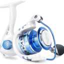 KastKing Centron & Centron Lite Spinning Reels, Size 500 is Perfect for Ice Fishing, Up to 17.5 Max Drag, 5.2:1 Gear Ratio, Ultra Smooth Powerful, CNC Aluminum Spool, 9+1 BB Light Weight, Size 2000