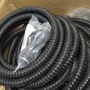 (1/2" Dia * 100 Feet) Yariwiz Black Special Extra Flexible Electrical Conduit Liquid Tight PVC Conduit Kit with 5 PCS Coupling, 5 PCS Elbow and 10 PCS Strap, Sealtight Seal Flex Liquidtight Wire