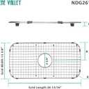 Serene Valley Sink Grid 26-13/16" x 13-3/8", Centered Drain with Corner Radius 3", NDG2613C, 1 Count