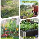 Sprinkler Hose with Holes, Flat Soaker Hose 100 Ft (25 ft 4pack) with Garden Staples and Splitters, Watering Drip Irrigation Hoses for Lawn, Vegetable and Garden Beds (100 ft)