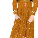 Deerose Girls Maxi Dress Casual Holiday Long Dresses with Pockets 5-14 Years (11-12 Years, C | Gingerbread Brown)