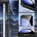 Case for Galaxy S24/S25 with 360 Spin Stand [Magnetic Ring Stand] [Sliding Camera Cover] Military Grade Lens Protection Case for Samsung S24/S25 6.2",Black