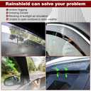 Tape-On Rain Guard 4-Piece for 2011-2018 VW Jetta Sedan Windows Visor Shield Shade Smoke 94985