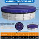 Evoio 10ft Winter Round Pool Cover for Above Ground Pools 10 ft by 30 Circle Pools Covers for Inflatable Hard Metal Frame Swimming Pool or Hot Tub, 10 Feet Heavy Duty Blanket Cover (10 Foot)