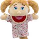 Family Hand Puppets,Puppets for Kids Role Paly Family Members 13.4 INCH Multi-Ethnic Puppets Plush Soft Hand Puppets Family Puppets Story Toys, Puppets for Girls Boys Finger Puppets Puppet Set Gifts