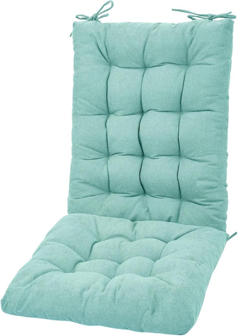POMIU Rocking Chair Cushions Sets Indoor Office & Dining Chairs (Aqua Blue)