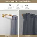 Room Darkening Curtain Rods for Windows, 28 to 53 Inches Splicing Construction Drapery Rod, 1" Adjustable Blackout Wrap Around Curved Curtains Rod, Wall Mounted Ceiling Mounted, Brushed Gold