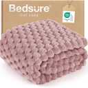 Bedsure Throw Blanket for Couch  350GSM Super Soft Cozy Blankets Gifts for Women Men Girls, GentleSoft Cute Small Fleece Throws for Bedroom Home Decor, Pink, 50x70 Inches