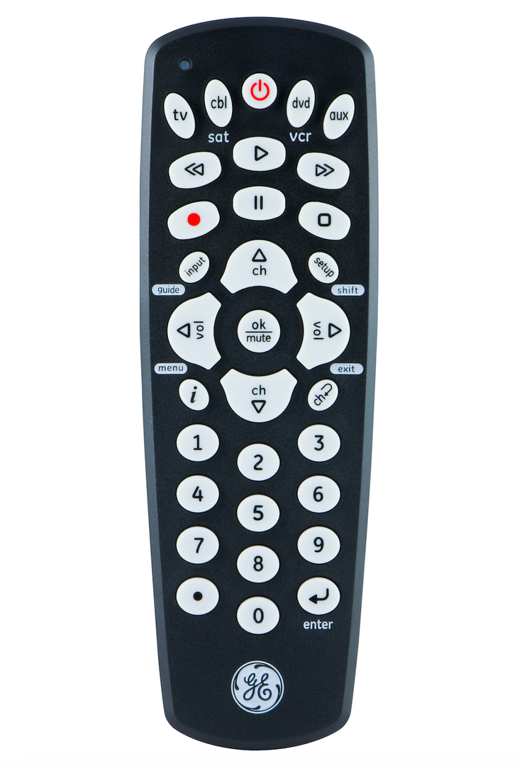GE 4 Device Universal Remote Control 7252 27985 CL3 Cable DVD VCR AUX SAT