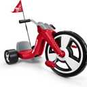 Radio Flyer Big Flyer Sport, for Kids 3-7, Chopper-Style Tricycle with 16-Inch Front Wheel, Adjustable Seat, Chrome Handlebars, Removable Racing Pennant, Performance Grip Tread, Tricycle for Kids, Large