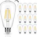 12 Pack Dimmable LED Light Bulbs 40 Watt Equivalent, ST19 Vintage E26 Edison Bulbs, 2700K Soft Warm White 4W LED Bulbs, Antique Filament Decorative Light Bulbs for Light Fixtures