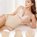 Shapewear Tummy Control Underwear - High Waisted Shapewear Panties Compression Body Shaping Briefs Girdle Panty (Small, Black+nude)