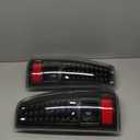 LED Tail Lights Assembly Compatible With 1999 2000 2001 2002 2003 2004 2005 2006 Chevy Silverado 1500 2500 3500, Rear Brake Lamp Taillights,Black Housing Clear Lens