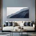 Large Abstract Canvas Wall Art Framed White Poster Paintings Modern Blue Artwork Textured Wall Decor for Living Room Dining Room Hallway 29x58 Inch