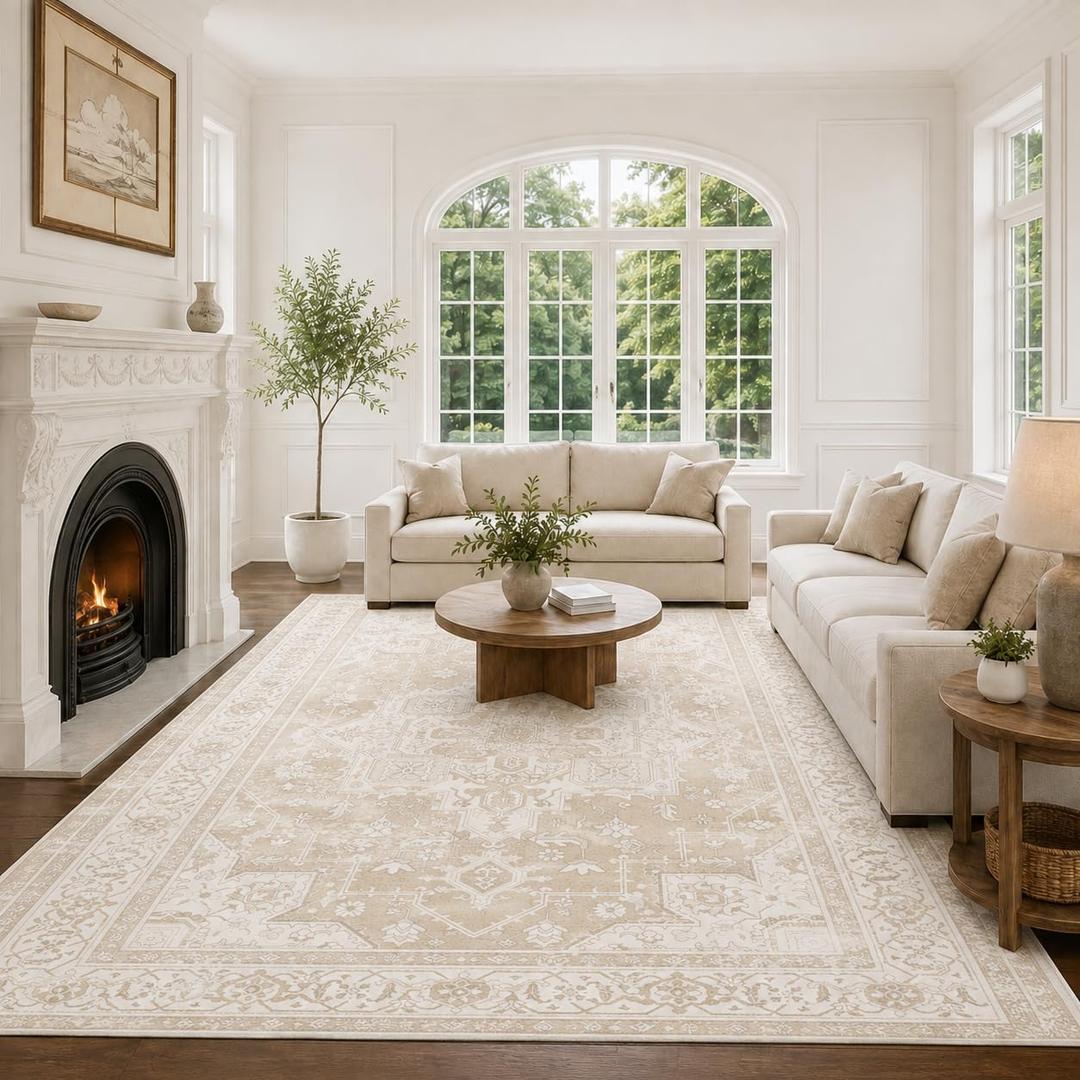 9x12 Area Rugs Washable Large Vintage Rug for Living Room Bedroom