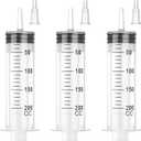 200 ml Large Syringe for Liquids, Syringe Without Needle, for Thick Liquids, 3 Pack Individually Wrapped