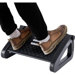CasaZenith Foot Rest, Six Heights Adjustable Foot Rest for Under Desk at Work, Ergonomic Foots Stool for Under Office Desks, Under Desk Footrest with Foot Massage Roller, Chair Footrest for Leg Rests, 16.5 X 12.2 X 7.5 Inch