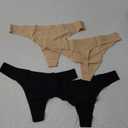 voenxe Seamless Women Underwear Thongs,No Show Ladies Thong,No Line Workout Breathable Comfortable Panties,Soft Undies,5-Pack (Small)