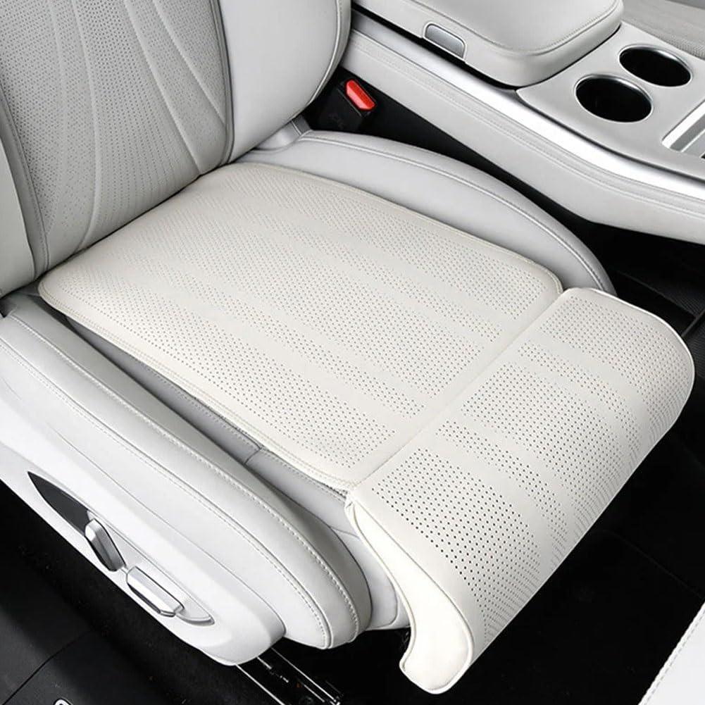 Car Seat Extender Leg Support Cushion,Automobile Extended Leg Rest Car Seat Risers for Adults,Folding Vehicle-Mounted Footrest Extension Board,Universal for Long Drivers Passenger,Office,Bus,Train (White)